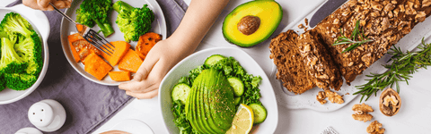 Selection of healthy food