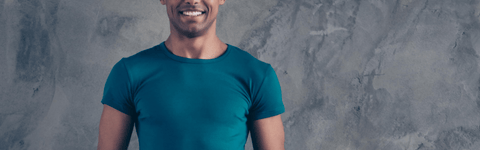Happy man with great skin